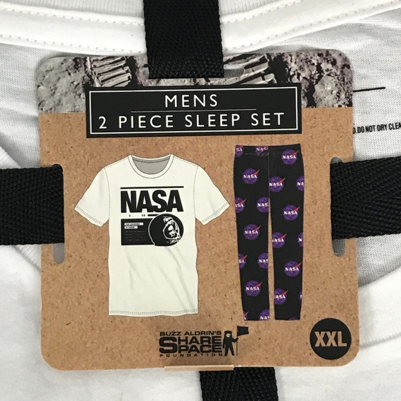 Nasa Mens 2 piece Shirt & Fleece Pants Sleep Set - Picture 4 of 6
